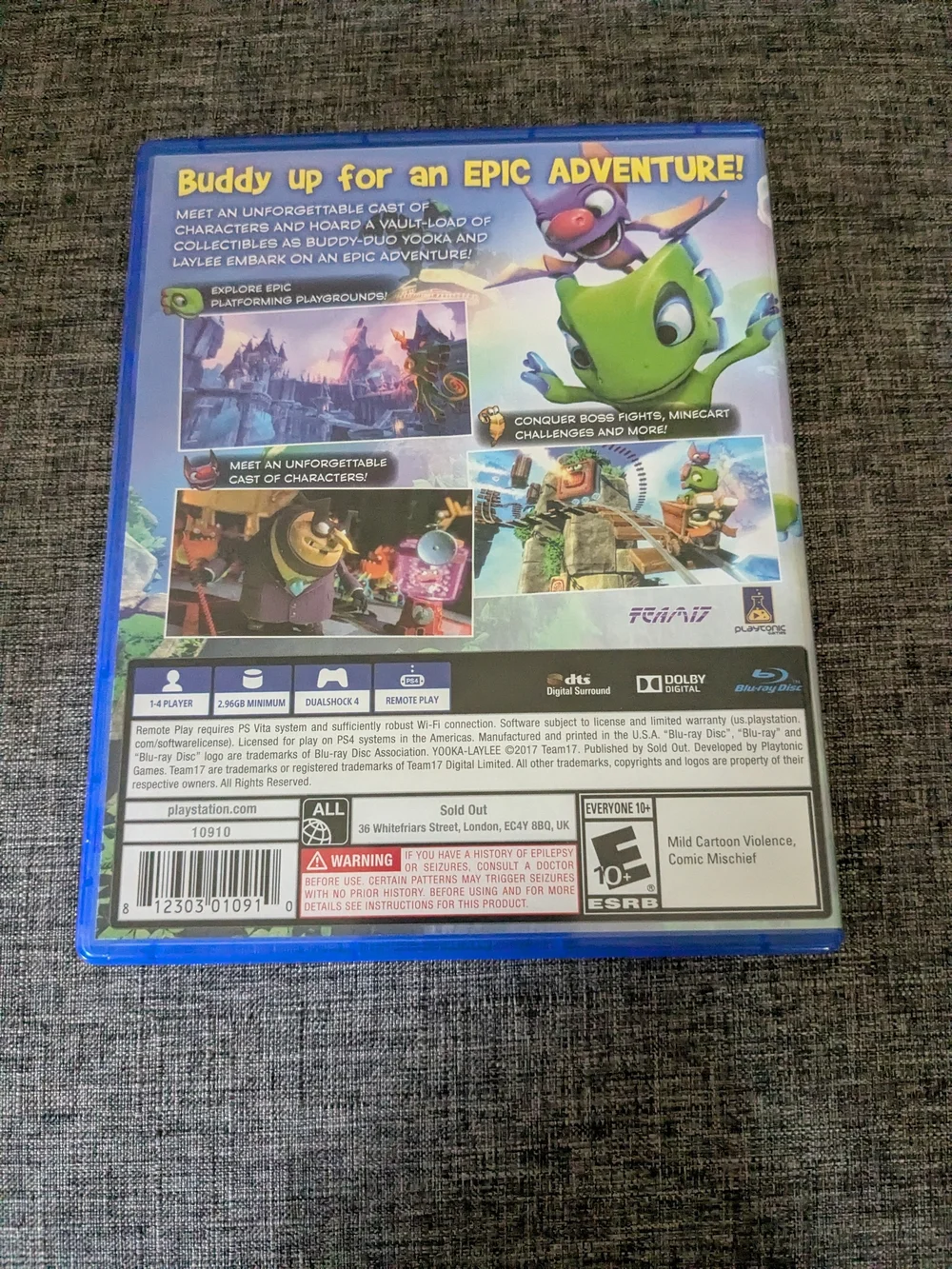 Yooka-Laylee PS4 Video Game In Excellent Condition